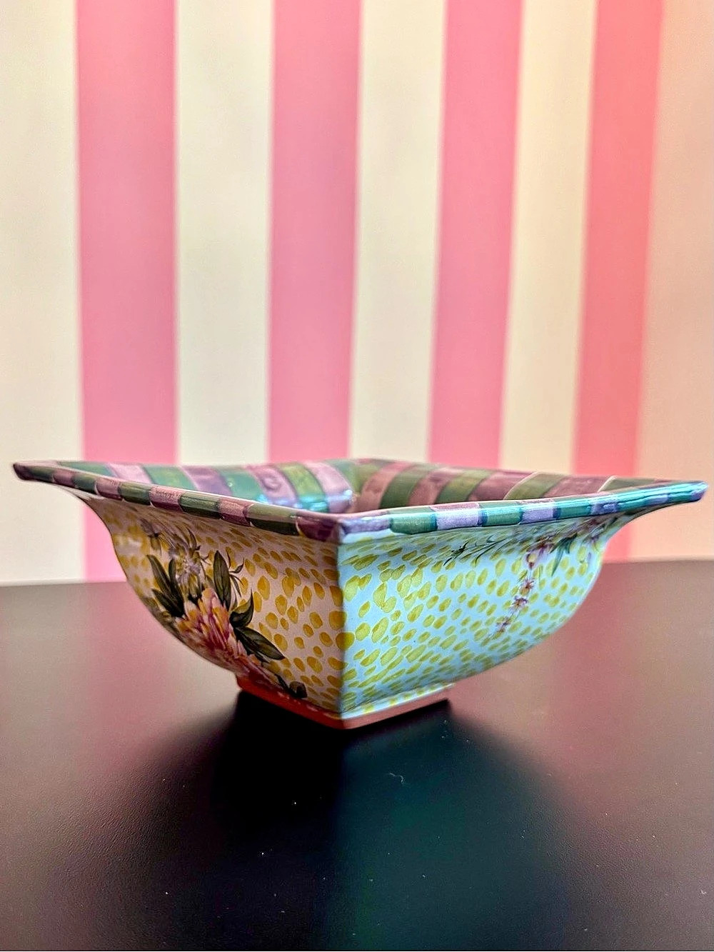 Vintage Rare Mackenzie Childs Bowl - Kelp & Urchin
